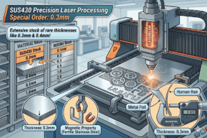 【加工事例】SUS430 t0.3mm 精密レーザー加工｜薄板在庫の強み