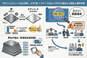 鉄（SPCC）の極薄シムプレート：なぜステンレスではなく「鉄」なのか？