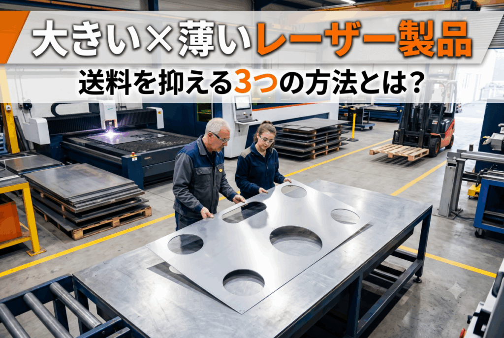 大きくて薄いレーザー切断品、送料が製品代より高くなる?賢い3つの対処法と「緊急時の選択肢」