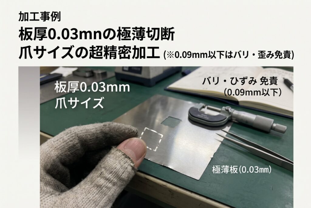 板厚0.03mm！指先サイズの極薄箔レーザー切断への挑戦