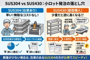 SUS304とSUS430の違いとは？「安さ重視の材質選定」で逆に高くなる落とし穴